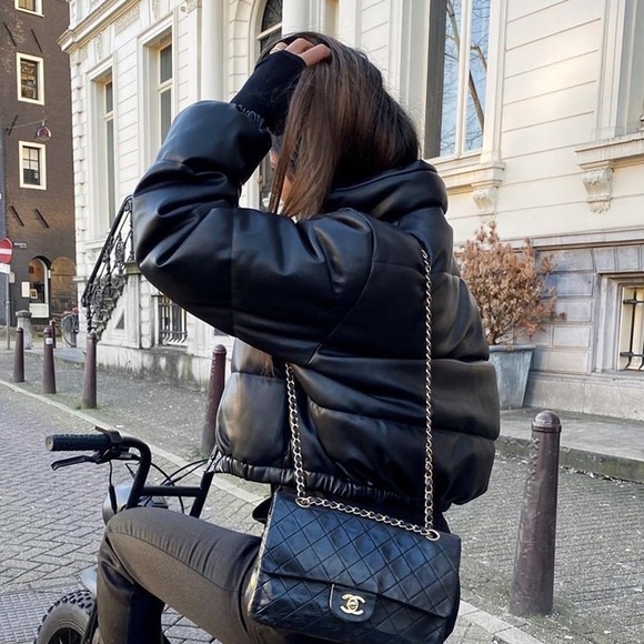 Black Puffer Jacket SOLD - Picture 2 of 3